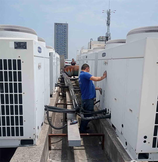 江海中央空调制热和不制冷系统维修方法